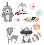 Magnety na chladničku SET BOHO štýl, indický medvedík Magnety na chladničku SET BOHO štýl, indický medvedík