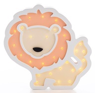 Drevená nočná lampa pre dieťa Lion Happy Hippo