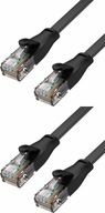 Plochý sieťový kábel UTP Ethernet Cat.6 3m x2 Plochý sieťový kábel UTP Ethernet Cat.6 3m x2