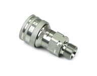 Hydraulická rýchlospojka, zásuvka s eliminátorom tlaku, M22x1,5, nerezový závit Hydraulická rýchlospojka, zásuvka s eliminátorom tlaku, M22x1,5, nerezový závit
