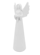 Biela keramická figúrka - Vysoký anjel 15x45 cm