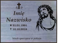 Náhrobná doska, laminát, gravírovanie 21x27 cm Náhrobná doska, laminát, gravírovanie 21x27 cm