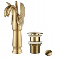 Umývadlová batéria Old Retro Gold + Klik Klak Umývadlová batéria Old Retro Gold + Klik Klak