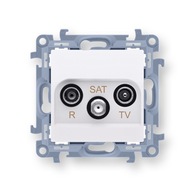Simon 10 R-TV-SAT koncová zásuvka biela