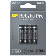 4x GP AAA 800 mAh ReCyko+ Pro 1,2V batéria 4x GP AAA 800 mAh ReCyko+ Pro 1,2V batéria