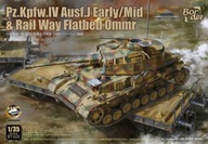 Pz.Kpfw. IV Ausf. J Early/Mid And Rail Way Flatbed Ommr (2v1) 1:35 Border