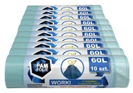 Vrecia na odpadky s vonnou páskou, 60L, 10ks, čerstvá Pam-Folie Vrecia na odpadky s vonnou páskou, 60L, 10ks, čerstvá Pam-Folie