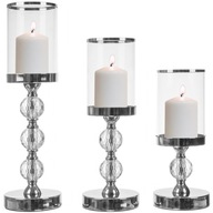 Sada svietnikov Glamour Glass Lucerna 1-2-3 ks Sada svietnikov Glamour Glass Lucerna 1-2-3 ks