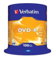 VERBATIM DVD-R 16x 4,7 GB 100 CB 43549