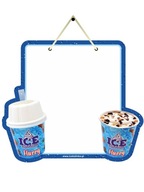 Cenník reklamných pohárov na zmrzlinu 35x30cm