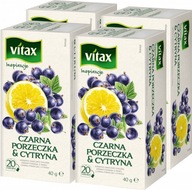 Vitax Inspirations čaj čierne ríbezle a citrón 20 ks x4 Vitax Inspirations čaj čierne ríbezle a citrón 20 ks x4