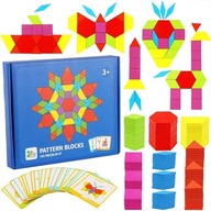 DREVENÉ PUZZLE BLOCKS MONTESSORI PUZZLE KARTY DREVENÉ PUZZLE BLOCKS MONTESSORI PUZZLE KARTY