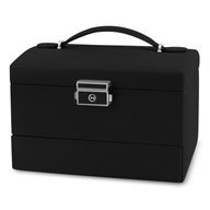 VEĽKÁ ŠPERKOVNICE ELEGANTNÁ ORGANIZÁTOROVÁ KRABIČKA ČIERNA VEĽKÁ ŠPERKOVNICE ELEGANTNÁ ORGANIZÁTOROVÁ KRABIČKA ČIERNA
