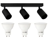 Stropné svietidlo bodové lištové svietidlo + 3x LED GU10 6W Stropné svietidlo bodové lištové svietidlo + 3x LED GU10 6W