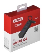 UNITEK HUB USB-C 4XUSB-A 3.1, AKTÍVNY, 10 W, H1117B
