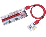Riser 008S USB3.0 PCI-E 1x-16x napájaný 6PIN SATA