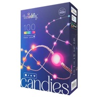 Twinkly Candies 100 RGB LED perličiek, USB-C, priehľadné, aplikácia, 6m Twinkly Candies 100 RGB LED perličiek, USB-C, priehľadné, aplikácia, 6m