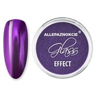 Sklenený efekt Fialový zrkadlový prach na zdobenie nechtov Sklenený efekt Fialový zrkadlový prach na zdobenie nechtov