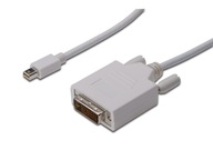 Biely mini DisplayPORT - DVI kábel 2m Mac PC