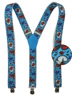 Modré pánske traky s paisley vzorom x30 Modré pánske traky s paisley vzorom x30