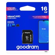 Pamäťová karta GOODRAM 16GB Micro SDHC + SD adaptér