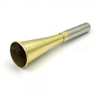 Signálna poľovnícka trúbka jednoduchá zlatá 15 cm