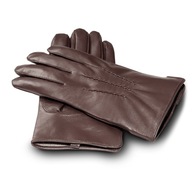 Pánske kožené rukavice Touch Winter Warm s kašmírovou hnedou M