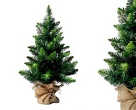 Umelý vianočný stromček, BOROVICA ZELENÁ, 60 cm, s jutou