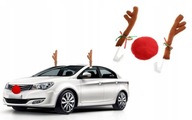 Vianočná dekorácia na auto SOBÍ rohy s nosom HIT
