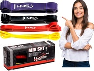 Sada 4 cvičebných pásov HMS GU05 MIX SET 4,5 mm Sada 4 cvičebných pásov HMS GU05 MIX SET 4,5 mm