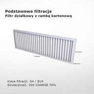 Plošný filter G4 Iso Hrubý 70% 265x520x30 mm
