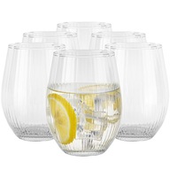 VEĽKÉ rebrované poháre na nápoje, nápoje, vodu, SET 6x610 ml VEĽKÉ rebrované poháre na nápoje, nápoje, vodu, SET 6x610 ml