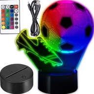 NOČNÁ LAMPA RGBW REZY LOPTY Euro 2024 FUTBALOVÝ HRÁČ 3D LED FARBY DIAĽKOVÉ NOČNÁ LAMPA RGBW REZY LOPTY Euro 2024 FUTBALOVÝ HRÁČ 3D LED FARBY DIAĽKOVÉ