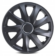Kryty nábojov DRIFT, matná čierna farba, 16" sada 4 ks Kryty nábojov DRIFT, matná čierna farba, 16" sada 4 ks