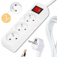 PREdlžovací kábel NAPÁJACÍ PÁS 3 GN SPÍNAČ 1,5 m VÝKONNÝ 2500 W UZEMNENIE PREdlžovací kábel NAPÁJACÍ PÁS 3 GN SPÍNAČ 1,5 m VÝKONNÝ 2500 W UZEMNENIE