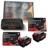 2x Akumulátor Parkside 4ah 20V + Parkside dvojitá nabíjačka NOVÁ SET 2x Akumulátor Parkside 4ah 20V + Parkside dvojitá nabíjačka NOVÁ SET