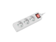Lanberg predlžovacia lišta 3m biela 3x 230V PL, s Lanberg predlžovacia lišta 3m biela 3x 230V PL, s
