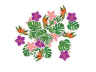 Havajské konfety aloha party - 24 ks Flamingo