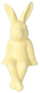 Keramický králik sediaci matný žltý veľký