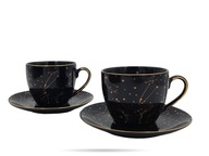 2 čierne šálky a podšálky Zodiak BOGUCICE 2 čierne šálky a podšálky Zodiak BOGUCICE