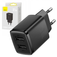 RÝCHLA NABÍJAČKA BASEUS 2x USB VÝKONNÁ 10,5W SIEŤ PRE TELEFÓN UNIVERZÁLNA RÝCHLA NABÍJAČKA BASEUS 2x USB VÝKONNÁ 10,5W SIEŤ PRE TELEFÓN UNIVERZÁLNA