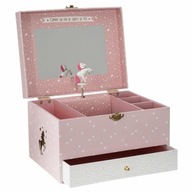 BOX na šperky s hudobnou skrinkou a zrkadlom ruží