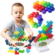 Vyvažovacie bloky puzzle Tetris + senzorické manipulačné loptičky Vyvažovacie bloky puzzle Tetris + senzorické manipulačné loptičky