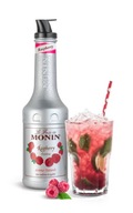 MONIN RASPBERRY Malinové ovocné pyré do nápojov, koktailov 1L