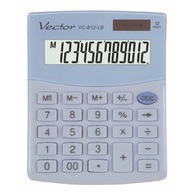 Kalkulačka VECTOR VC-812 LB, pastelovo modrá Kalkulačka VECTOR VC-812 LB, pastelovo modrá