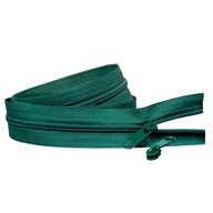 Páska na zips 3mm BOTTLE GREEN + 2 zipsy 1 meter