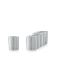 Strieborná metalická sklenená 70848 nádoba na nalievanie sviečok 280 ml sada. 6 ks. Strieborná metalická sklenená 70848 nádoba na nalievanie sviečok 280 ml sada. 6 ks.