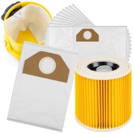 SET 10x TAŠKY NA VYSÁVAČ KARCHER PLUS KWD WD3 WD2 + VYZTUŽENÝ FILTER