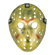 Halloweenska maska ​​Piatok 13. zlatá 20x24,5cm