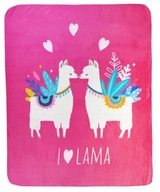 I Love Lama fleecová deka 130x160 cm